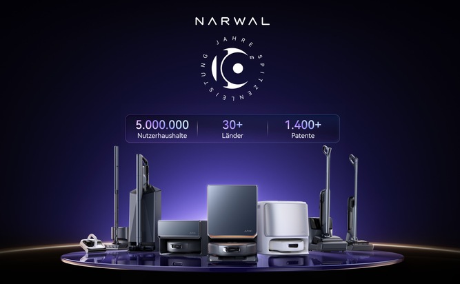 Narwal Trading (Hong Kong) Co., Ltd: Zehn Jahre Innovation: Narwal w&auml;chst laut IDC drei Jahre in Folge unter globalen Reinigungsroboter-Marken