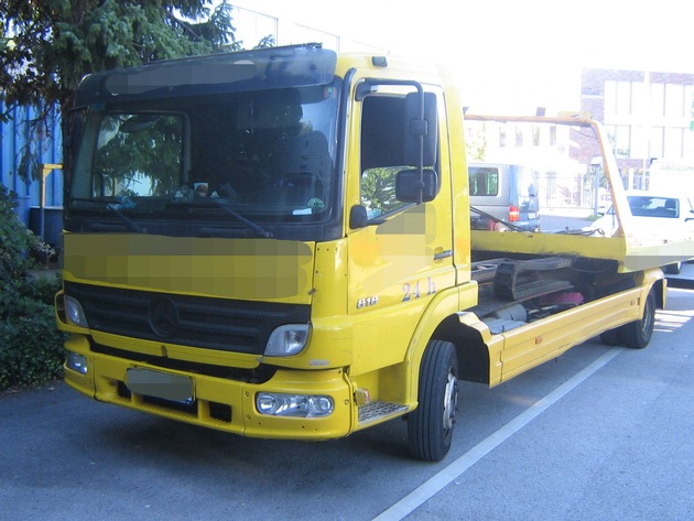 POL-ME: Abschleppwagen benötigte Abschleppwagen - Polizei zieht maroden Lkw aus dem Verkehr - Mettmann - 2006160