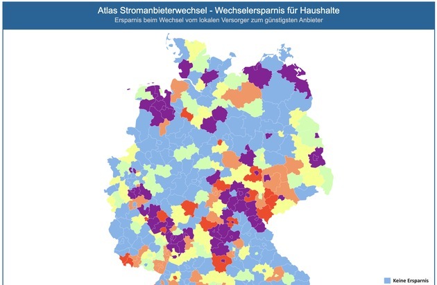 Stromauskunft.de: Preisstudie von StromAuskunft.de zeigt, wo sich der Stromanbieterwechsel wieder lohnt / Wo lohnt sich der Stromanbieterwechsel und wie viel kann ich dabei sparen?