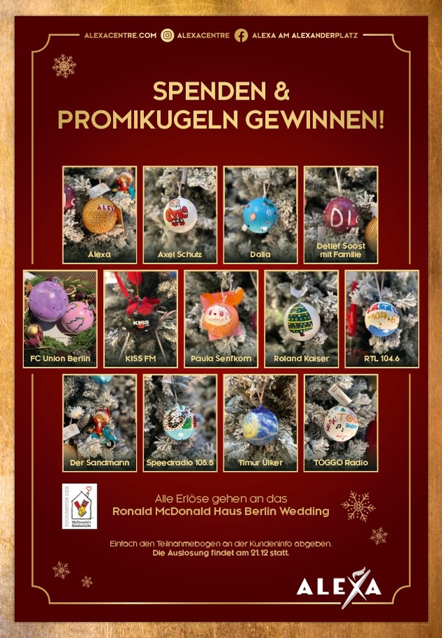 PM: Christmas Shopping-Sonntag im nahezu vollvermieteten ALEXA