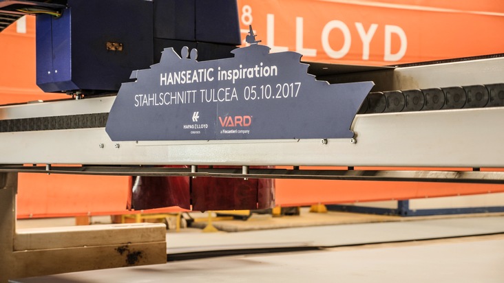 Stahlschnitt der HANSEATIC inspiration: Hapag-Lloyd Cruises feiert Baubeginn des zweiten Expeditionsschiffes