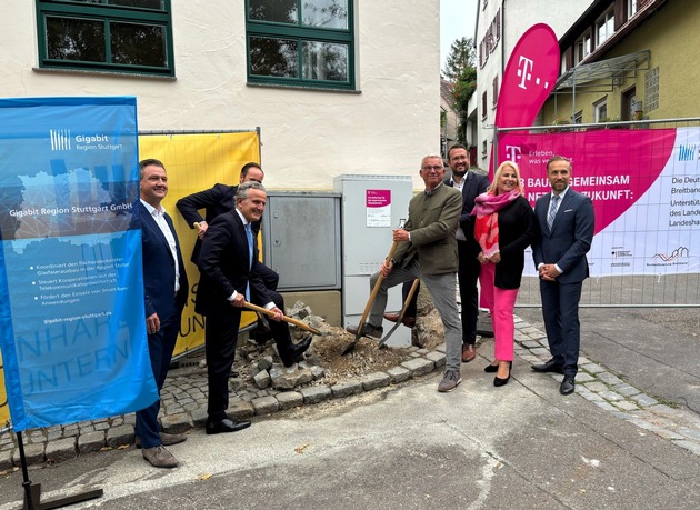 Gemeinsame Pressemitteilung zum Spatenstich Glasfaserausbau der Landeshauptstadt Stuttgart, der Deutschen Telekom AG und der Gigabit Region Stuttgart