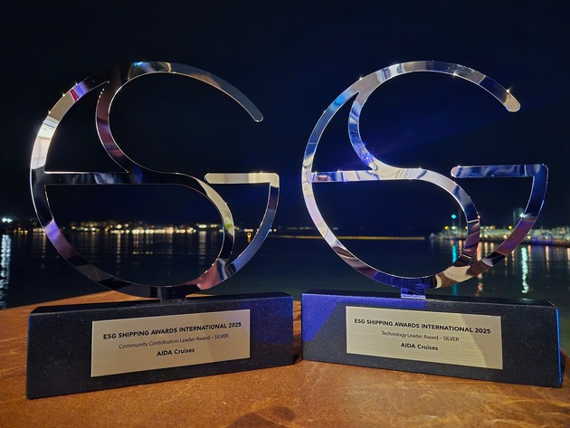AIDA Pressemeldung: AIDA Cruises gewinnt die ESG Shipping Awards 2025 in zwei Kategorien