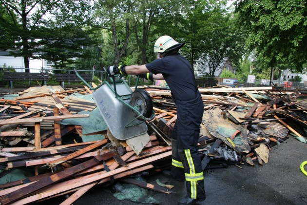 FW-E: Feuer in der Turnhalle des Carl-Humann-Gymnasiums in Essen-Steele, Fortschreibung