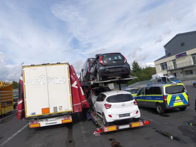 POL-OH: Polizei zieht Bilanz: Gefährliche Verstöße bei Schwerverkehrskontrollen in Kirchheim