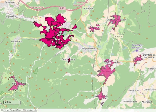 Telekom Glasfaser-Infomobil vor Ort in 6 Ilmenauer Ortsteilen