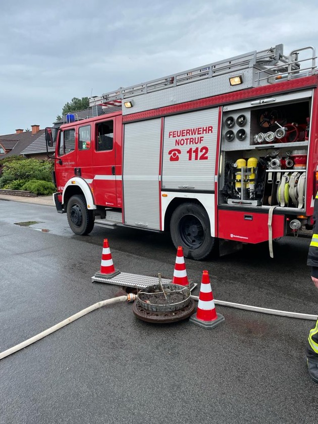 FW-Schermbeck: Starker Regen führt zum Einsatz für die Feuerwehr