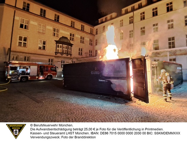 FW-M: Baucontainer in Flammen (Neuhausen)