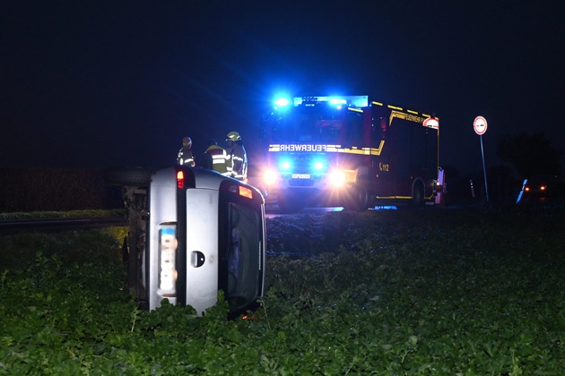 FW Pulheim: PKW landete im Feld