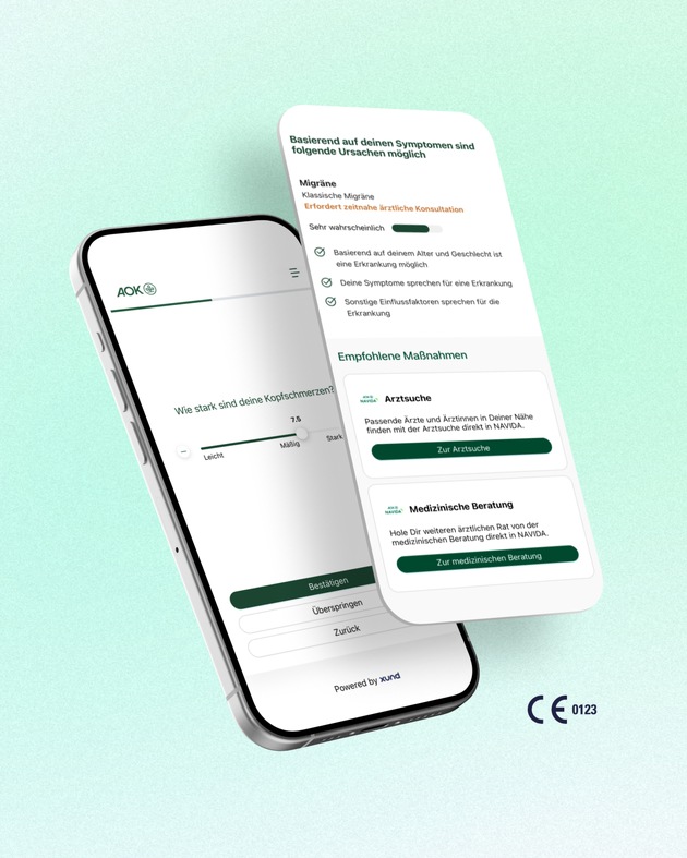 Digitale Orientierung f&uuml;r knapp 3 Millionen Versicherte: AOK NordWest integriert Symptom Check von XUND