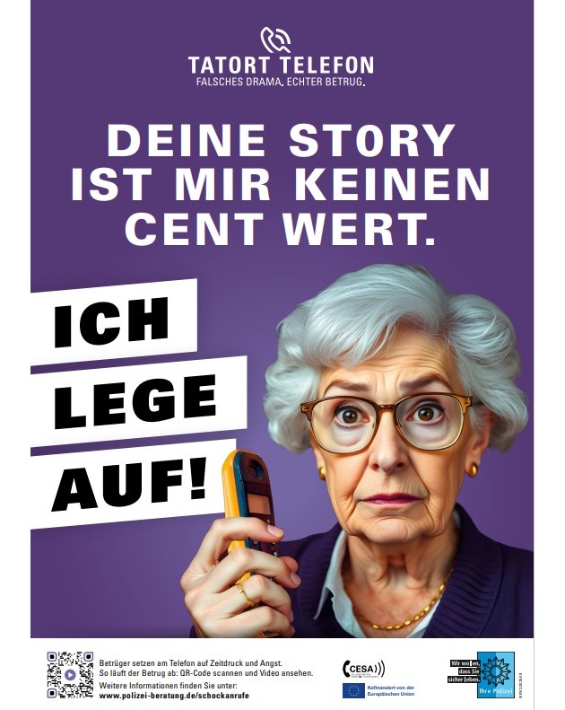 POL-LER: Pressemitteilung der Polizeiinspektion Leer/Emden für den 19.11.2025 zum Thema Telefonbetrug und der CESA Kampagne &quot;Tatort Telefon&quot;.
