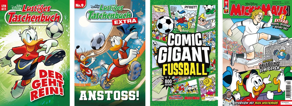 Egmont Ehapa Media startet zur WM mehrere Fußball-Comictitel!