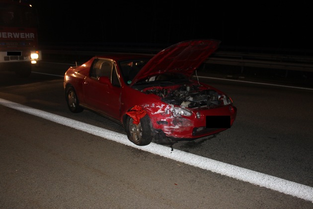 POL-PDKL: A6/Bruchmühlbach-Miesau, Unter Alkoholeinfluss Lkw gerammt