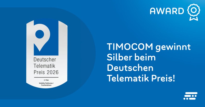 TIMOCOM gewinnt Silber beim Deutschen Telematik Preis 2026