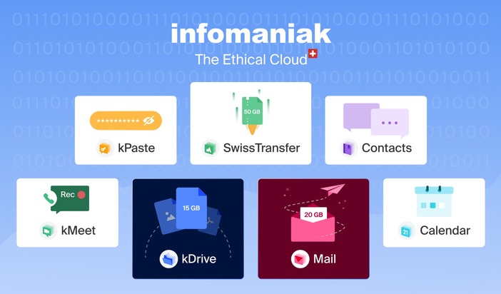 Infomaniak: Infomaniak, der führende Schweizer Cloud-Entwickler, lanciert eine unabhängige Alternative zu den Web-Giganten und bietet allen europäischen und Schweizer Kunden 35 GB kostenlosen Speicherplatz