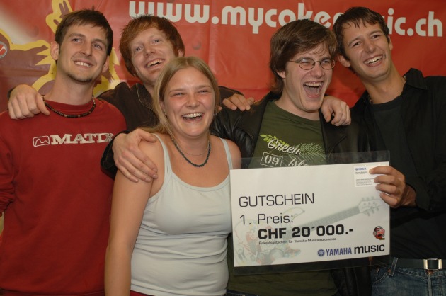 Songcontest &quot;Soundcheck 2005&quot; auf www.mycokemusic.ch - Die Siegerband steht fest