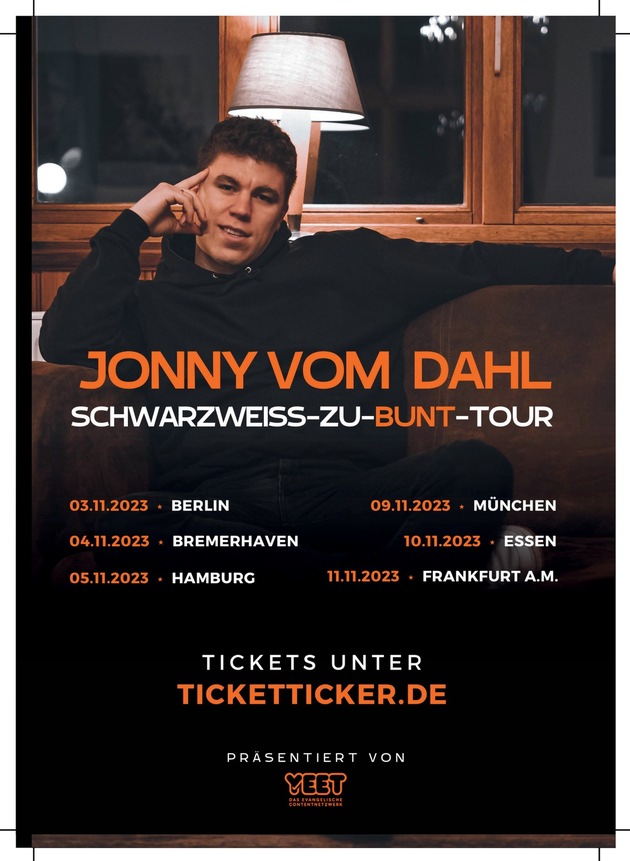 Presseinfo: Jonny vom Dahl die „Schwarzweiß zu bunt“-Tour