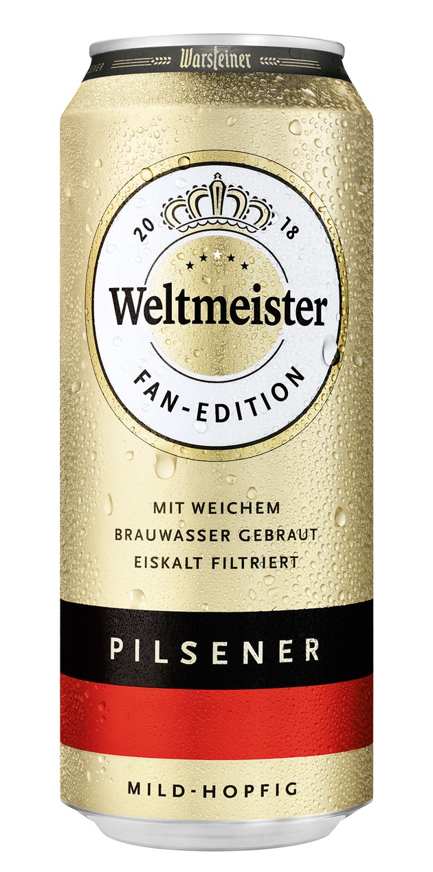 Wir jubeln für Deutschland / Warsteiner begeistert Fans mit WM-Flaschen und Fußball-Dosen