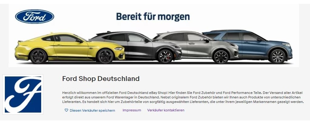 Ford-Werke GmbH: Ford eröffnet eigenen eBay Shop