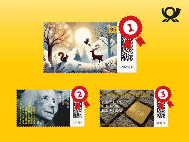 PM: „Winterlandschaft“ ist Deutschlands schönste Briefmarke 2025