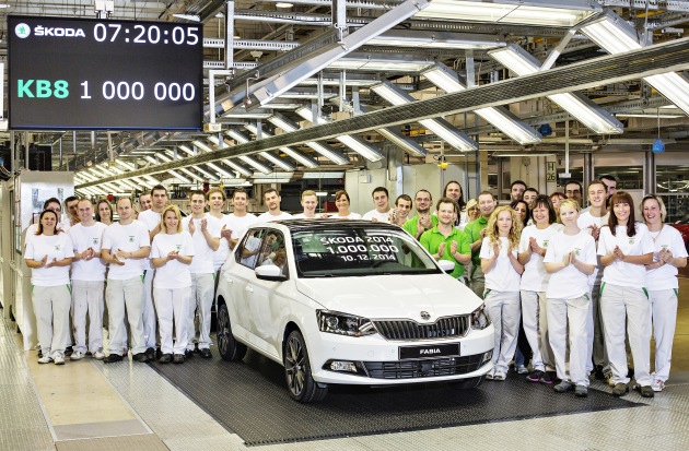 Meilenstein erreicht: SKODA produziert erstmals 1 Million Fahrzeuge in einem Jahr (FOTO)