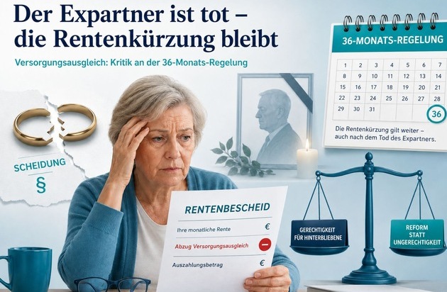 Interessenverband Unterhalt und Familienrecht - ISUV e. V.: Kaum bekannt, aber Realit&auml;t: Warum die eigene Rentenk&uuml;rzung auch nach dem Tod des Expartners bestehen bleibt