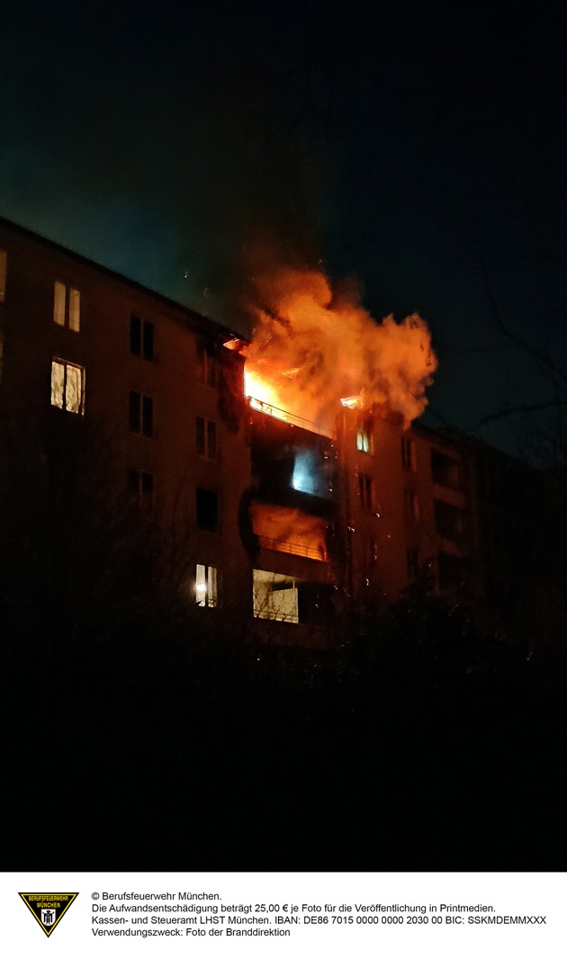 FW-M: Schaden in Millionenhöhe nach Brand (Sendling)