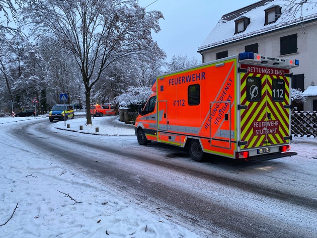 FW Stuttgart: Zwei Mädchen ins Eis eingebrochen - Mädchen mit Unterkühlungen in Stuttgarter Kinderklinik eingeliefert - Feuerwehr warnt vor dem Betreten von Eisflächen