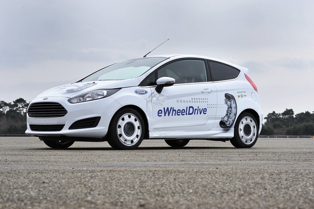 Der Antrieb für das Stadtauto von morgen - Schaeffler und Ford zeigen Ideenauto mit E-Wheel Drive / Hochintegrierte Radnabenantriebe sind ein Schlüssel für neue Fahrzeugkonzepte (BILD)