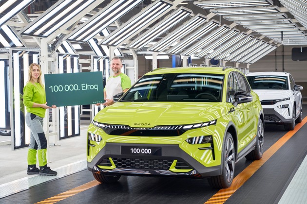 Škoda Auto produziert den 100.000. vollelektrischen Elroq