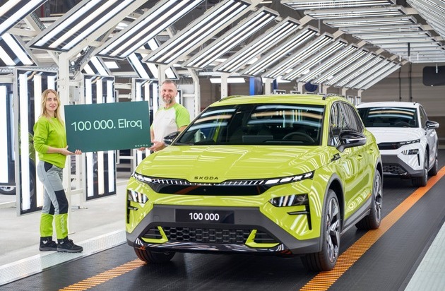 Skoda Auto Deutschland GmbH: Škoda Auto produziert den 100.000. vollelektrischen Elroq