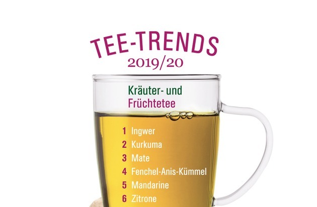 Wirtschaftsvereinigung Kräuter- und Früchtetee e.V.: Welche Kräutertees sind IN? Die Must-haves der Saison / Ingwer, Mate, Mandarine & Co.: Das sind Tee-Trends für 2019/20