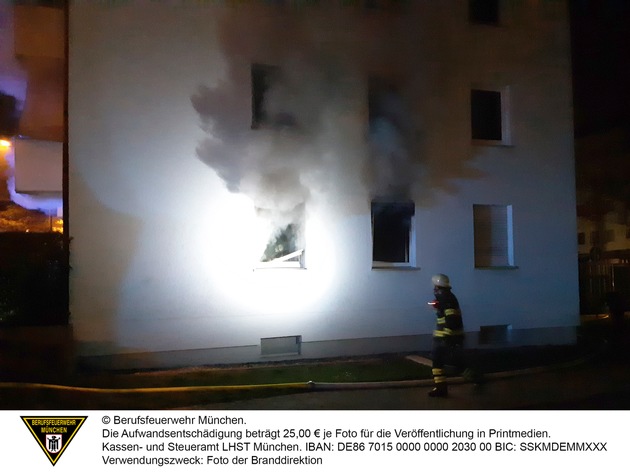FW-M: Hoher Sachschaden durch Brand (Giesing)
