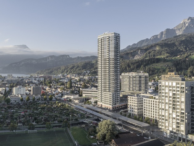 Medienmitteilung - Der PilatusTower ist bereit für seine Bewohnerinnen und Bewohner