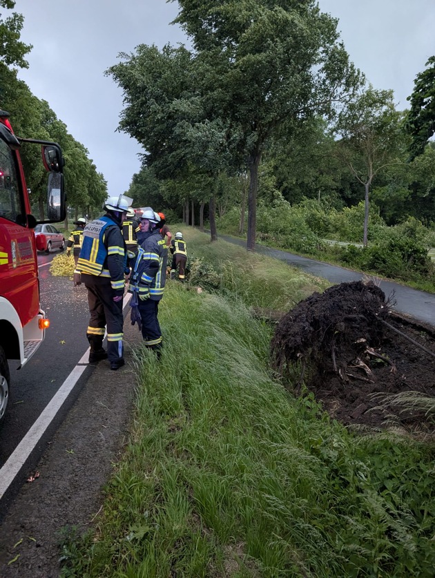 FW-WRN: Mehrere Sturmbedingte Einsätze für die Freiwilligen Feuerwehr Werne