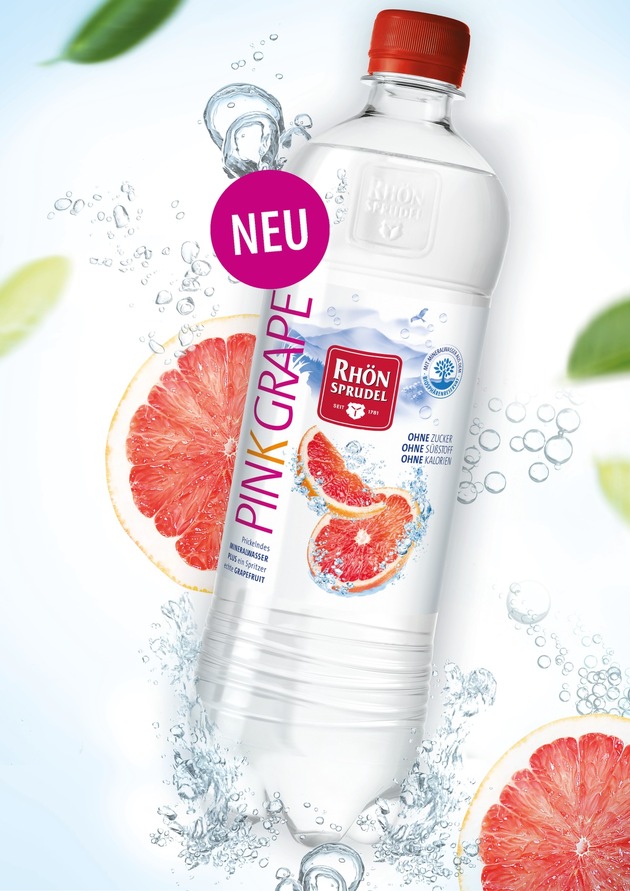 Presseinformation RhönSprudel: Mineralwasser PLUS jetzt als Pink Grapefruit