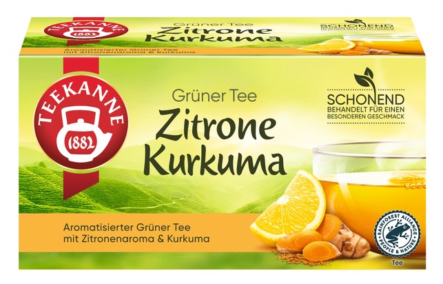 Pressemitteilung: Dreifach gut: TEEKANNE Grüner Tee Zitrone Kurkuma