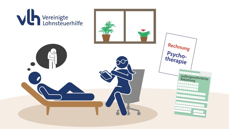 Vereinigte Lohnsteuerhilfe e.V. - VLH: Selbst bezahlte Psychotherapie von der Steuer absetzen