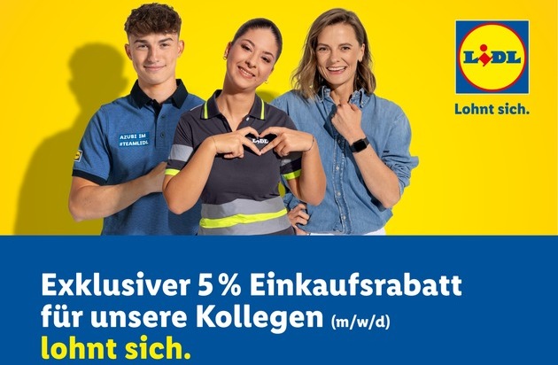 Lidl: Lidl f&uuml;hrt deutschlandweit Mitarbeiterrabatt ein / Lidl lohnt sich - f&uuml;r Mitarbeiter jetzt noch mehr