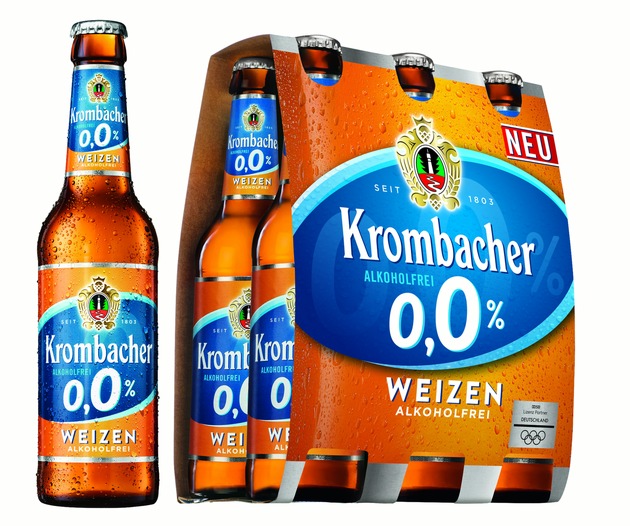 Die natürlichen Durstlöscher: Krombacher bringt o,0% Pils und o,0% Weizen auf den Markt