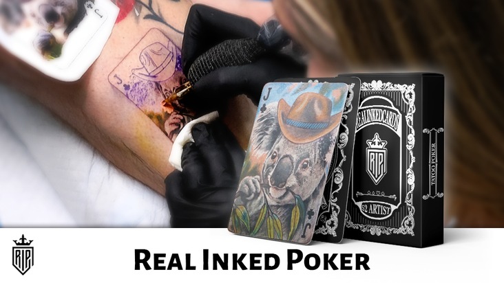 Pokerkarten als Tattoo - 52 Künstler tätowieren 52 Models / Das Real Inked Project ist mit über 100 Teilnehmern die größte Kunst Kollaboration von Tattoo Künstler*innen und Models
