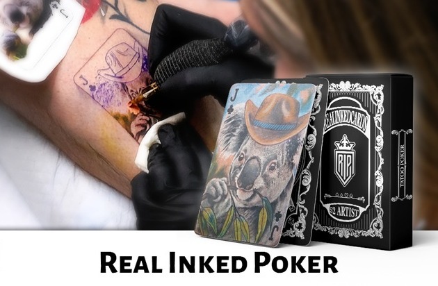 Pokerkarten als Tattoo - 52 Künstler tätowieren 52 Models / Das Real Inked Project ist mit über 100 Teilnehmern die größte Kunst Kollaboration von Tattoo Künstler*innen und Models