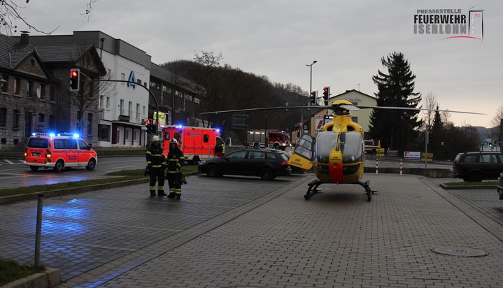 FW-MK: Rettungshubschraubereinsatz im Iserlohn-Letmathe