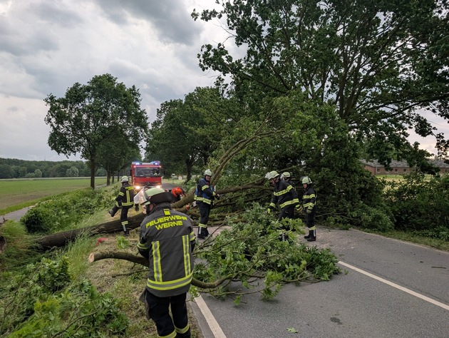 FW-WRN: Mehrere Sturmbedingte Einsätze für die Freiwilligen Feuerwehr Werne