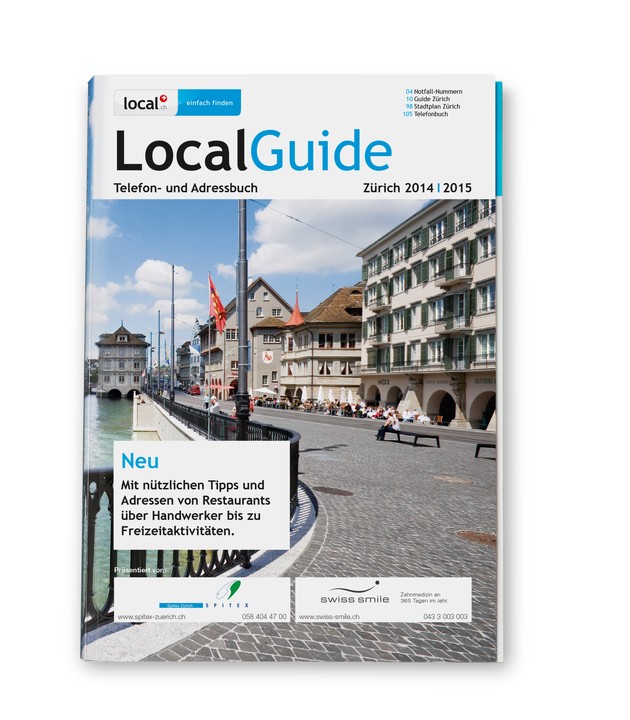 Der neue Local Guide Zürich: Das offizielle Telefonbuch - jetzt anders (BILD)