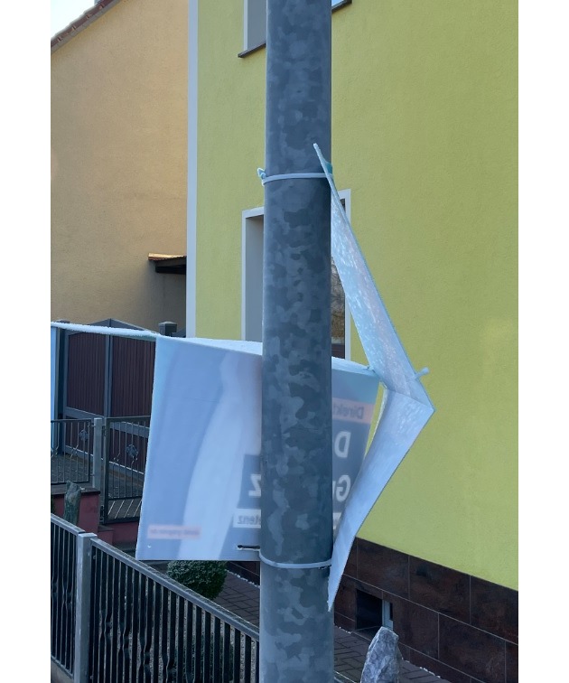 LPI-NDH: Mehrere Wahlplakate in Clingen beschädigt - Clingen