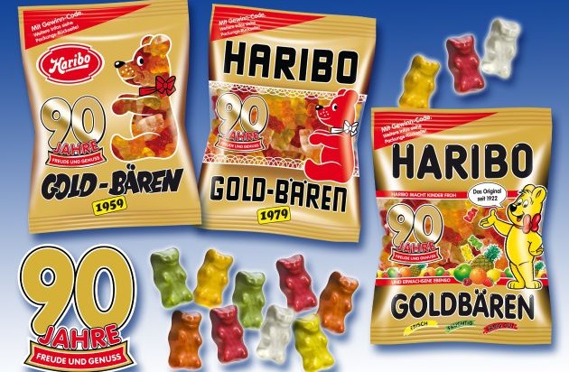 HARIBO GmbH & Co. KG: Seit 90 Jahren weltweit in aller Munde ... / Das Kultprodukt HARIBO "GOLDBÄREN" feiert Geburtstag! (BILD)