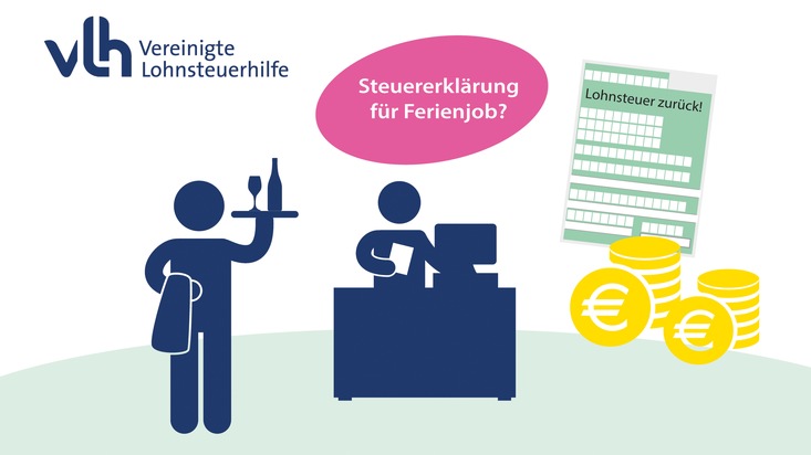 Vereinigte Lohnsteuerhilfe e.V. - VLH: Ferienjob: Gezahlte Lohnsteuer l&auml;sst sich zur&uuml;ckholen
