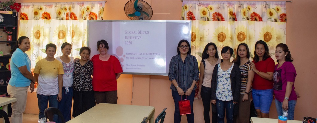 Global Micro Initiative e.V.: Global Micro Initiative e.V. - Wir machen Veränderungen für Frauen möglich / Feier für Kleinunternehmerinnen zum Weltfrauentag in Olongapo, Philippinen