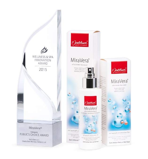 Deutscher Wellness-Verband zeichnet P. Jentschura-Produkt &quot;MiraVera&quot; mit dem &quot;Wellness &amp; Spa Innovation Award 2015&quot; aus